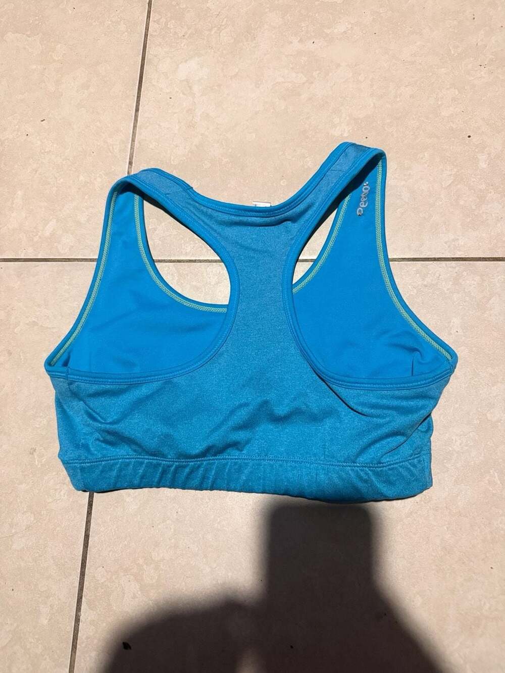 Reebok Heather Blue Performance Racerback Sports Bra - Picture 7 of 7